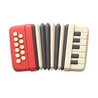 Accordion 3D icon