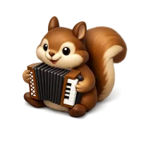 Accordion Squirrel 3D icon