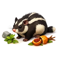 African Crested Rat 3D icon