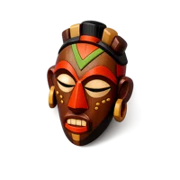 African Mask 3D icon