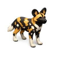 African Wild Dog 3D icon