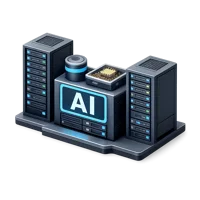 AI Data Center 3D icon