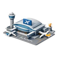 Airport Terminal 3D icon