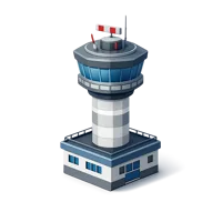 Airport Tower 3D icon