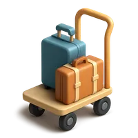 Airport Baggage Cart 3D icon