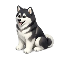 Alaskan Malamute 3D icon