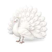 Albino Peacock 3D icon