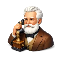 Alexander Graham Bell 3D icon