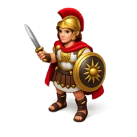 Alexander The Great 3D icon