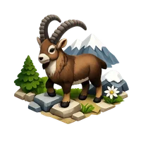 Alpine Ibex 3D icon