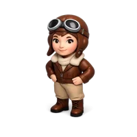 Amelia Earhart 3D icon