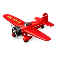 Amelia Earhart's Red Plane 3D icon