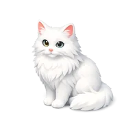 Angora Cat 3D icon