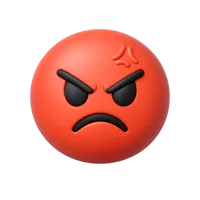Angry Face 3D icon