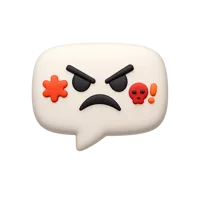 Angry Speech Bubble 3D icon