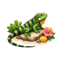 Antillean Iguana 3D icon