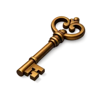 Antique Key 3D icon