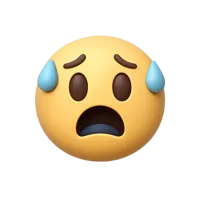 Anxious Face 3D icon