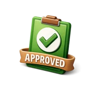 Approved 3D icon