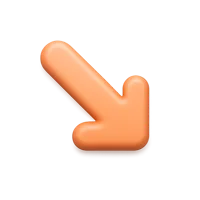 Arrow Down Right 3D icon