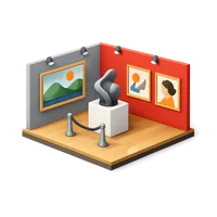 Art Exhibition 3D icon