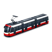 Articulated Tram 3D icon