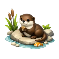 Asian Small-Clawed Otter 3D icon