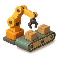 Assembly Line Robot 3D icon