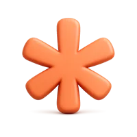 Asterisk 3D icon