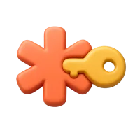 Asterisk Key 3D icon