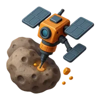 Asteroid Mining Drone 3D icon