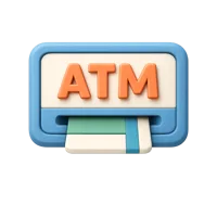 ATM Sign 3D icon