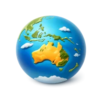 Australia Globe 3D icon