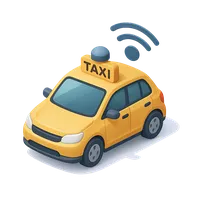 Autonomous Taxi 3D icon