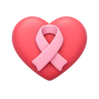 Awareness Ribbon Heart 3D icon
