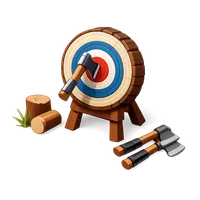 Axe Throwing Target 3D icon