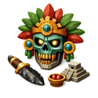 Aztec Skull Mask 3D icon