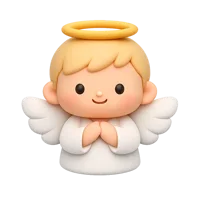 Orange Baby Angel 3D icon