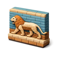 Babylonian Lion Relief 3D icon