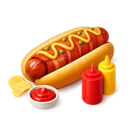 Bacon Wrapped Hot Dog 3D icon