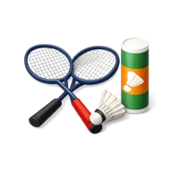 Badminton Set 3D icon