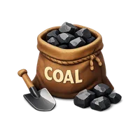 Bag of Coal 3D icon