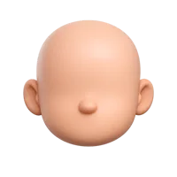 Bald Head 3D icon