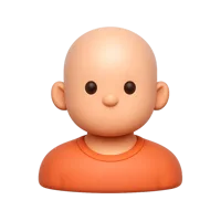 Bald Person 3D icon