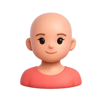 Bald Woman 3D icon