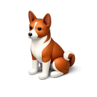 Basenji 3D icon