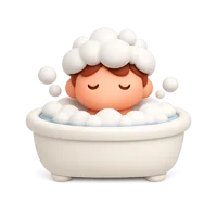 Bathing Person 3D icon
