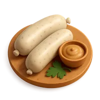Bavarian White Sausages 3D icon