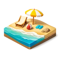 Beach 3D icon