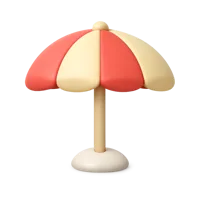 Beach Umbrella 3D icon